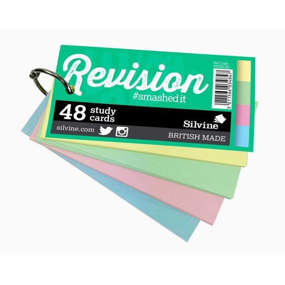 Revision Coloured Cards - (Silvine)