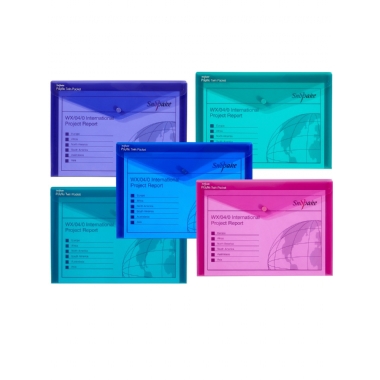 Folders - Polyfile Twin Pocket A4 Button Folder - (Snopake)