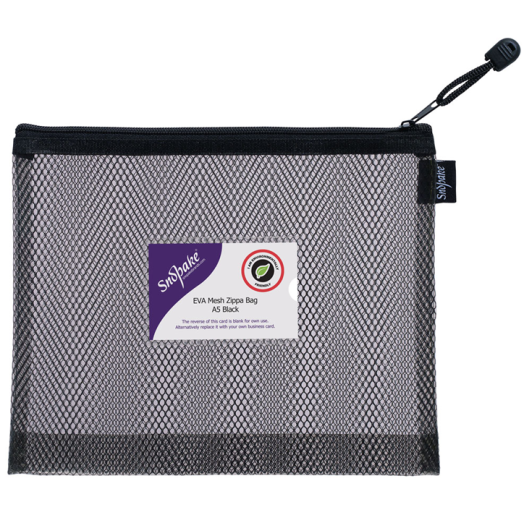 Folders - EVA Mesh Zippa Bag Black - (Snopake) - A5