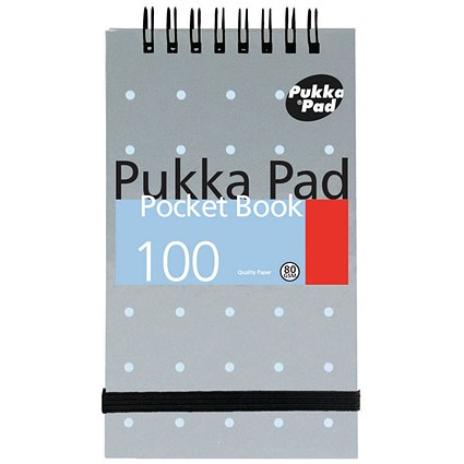Refill Pads - Pocket Book with Lines Wirebound - (Pukka Pad) - Silver Cover