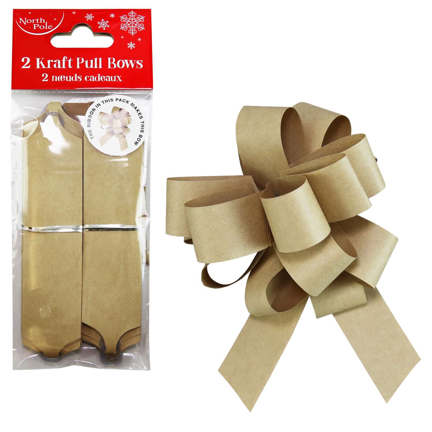 Ribbons - 2 Kraft Pull-Bows