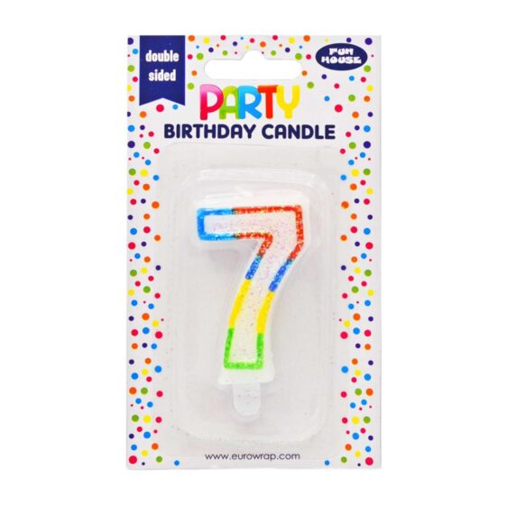 Numbered Birthday Candles - (Fun House) - 7