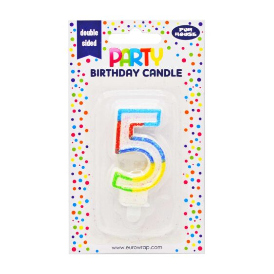 Numbered Birthday Candles - (Fun House) - 5