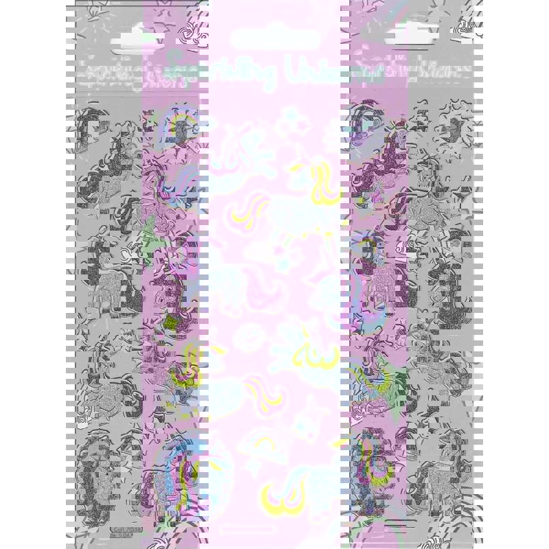 Stickers - Re-usable foiled Stickers - Sparkling Unicorns