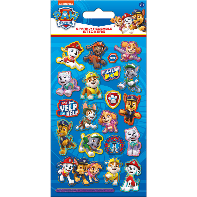 Stickers - Re-usable foiled Stickers - Paw-Patrol