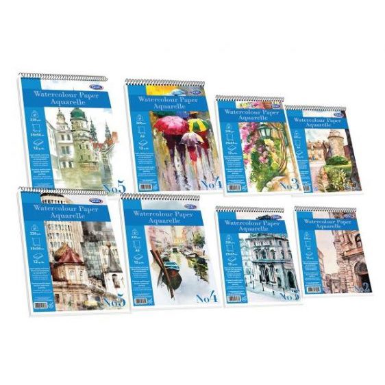 Water Colour Paper - A3 Watercolour Paper (Skag) - Long Edge Metal Coil Bound
