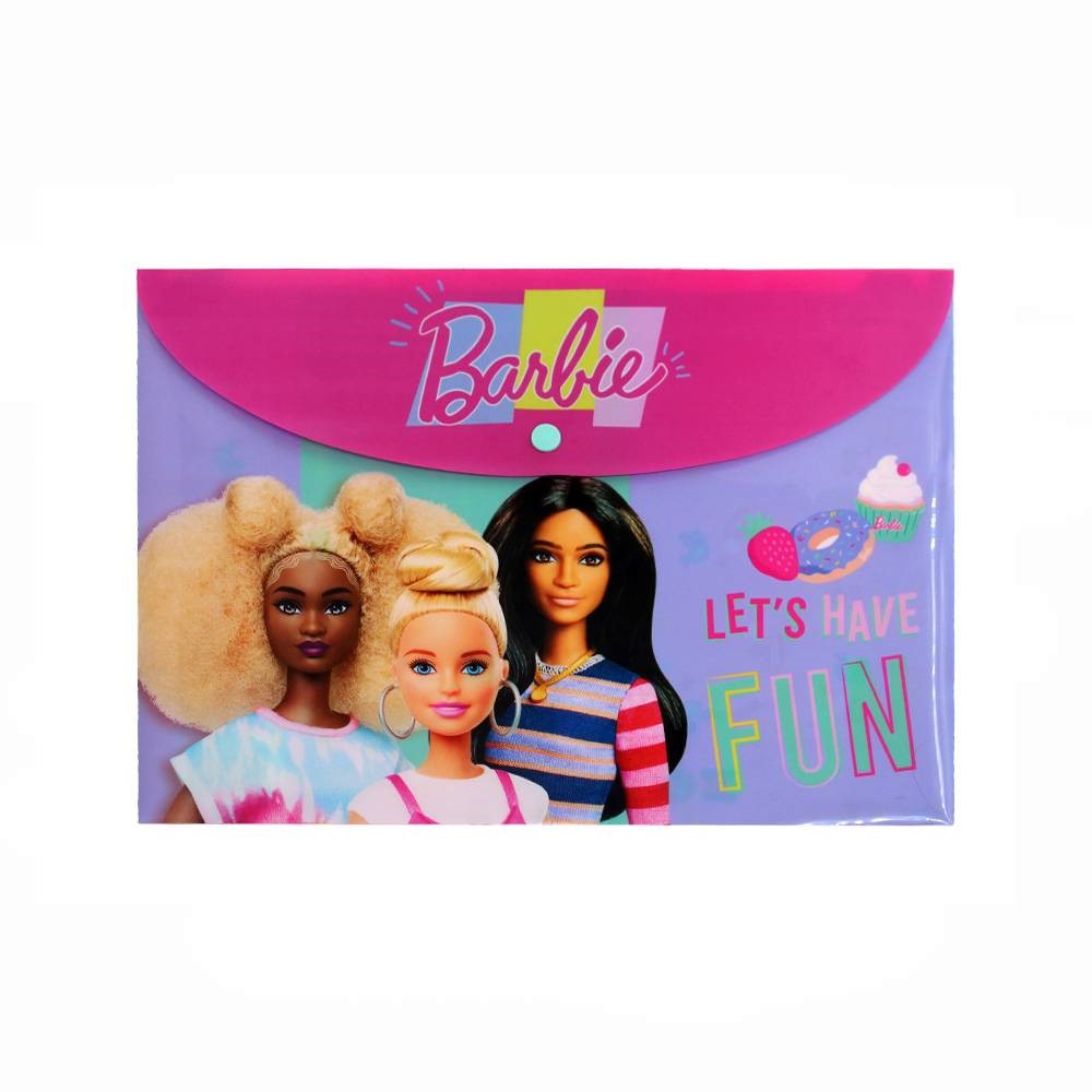 Folders - Barbie A4 Button Folder