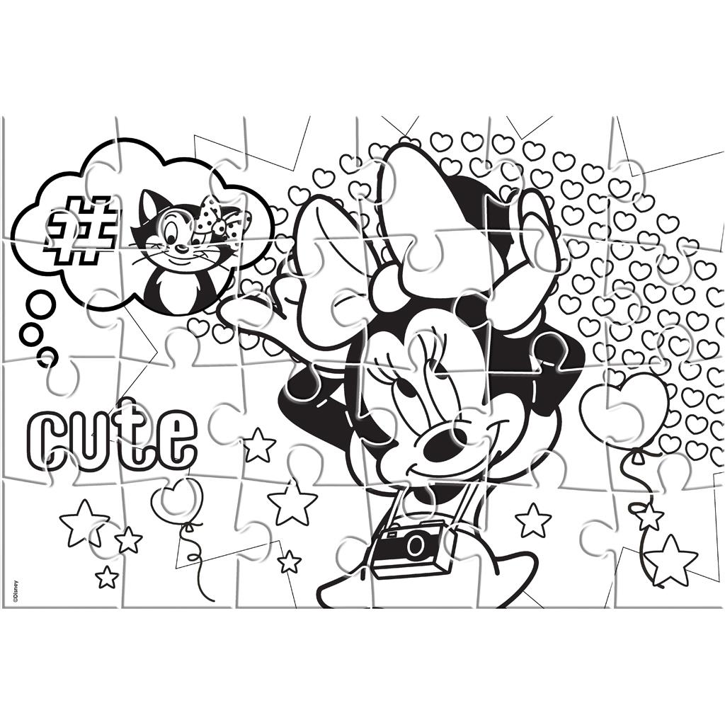 Puzzles - Disney Two in One Puzzles for colouring - (Luna) - Minnie