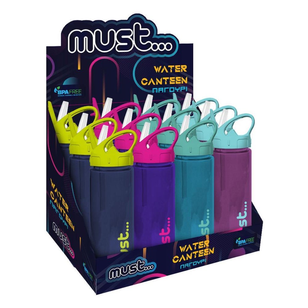 Bottles - 500ml Plastic Bottle with Straw - (Must)