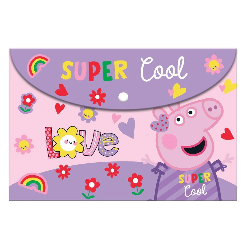 Folders - Peppa Pig A4 Button Folder