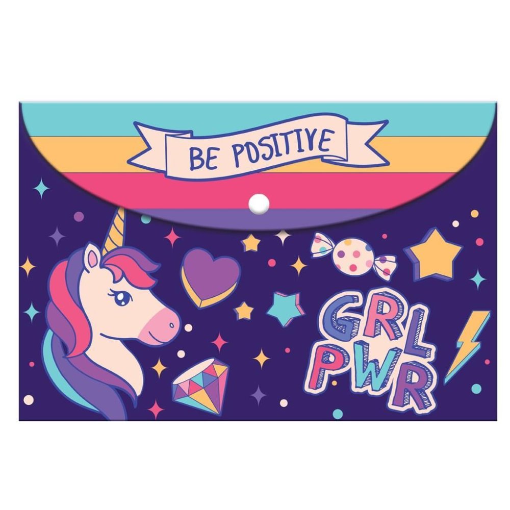 Folders - Unicorn A4 Button Folder