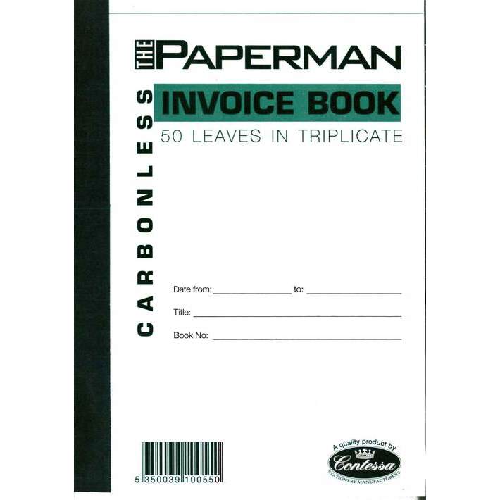 Invoice Books - A5 Carbonless Triplicate Invoice Book - (Contessa)