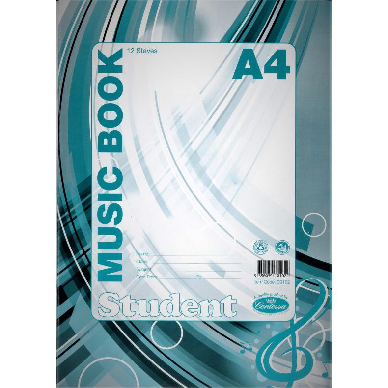 Music Books - A4 Music Book - (Contessa)