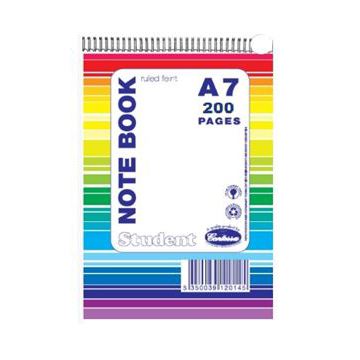 Notebooks - A5/A6/A7 Wire Bound Notebook - (Contessa) - A7 Top Bound
