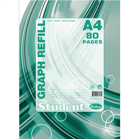 Refill Pad - Graph Refill Pad A4 - (Contessa)