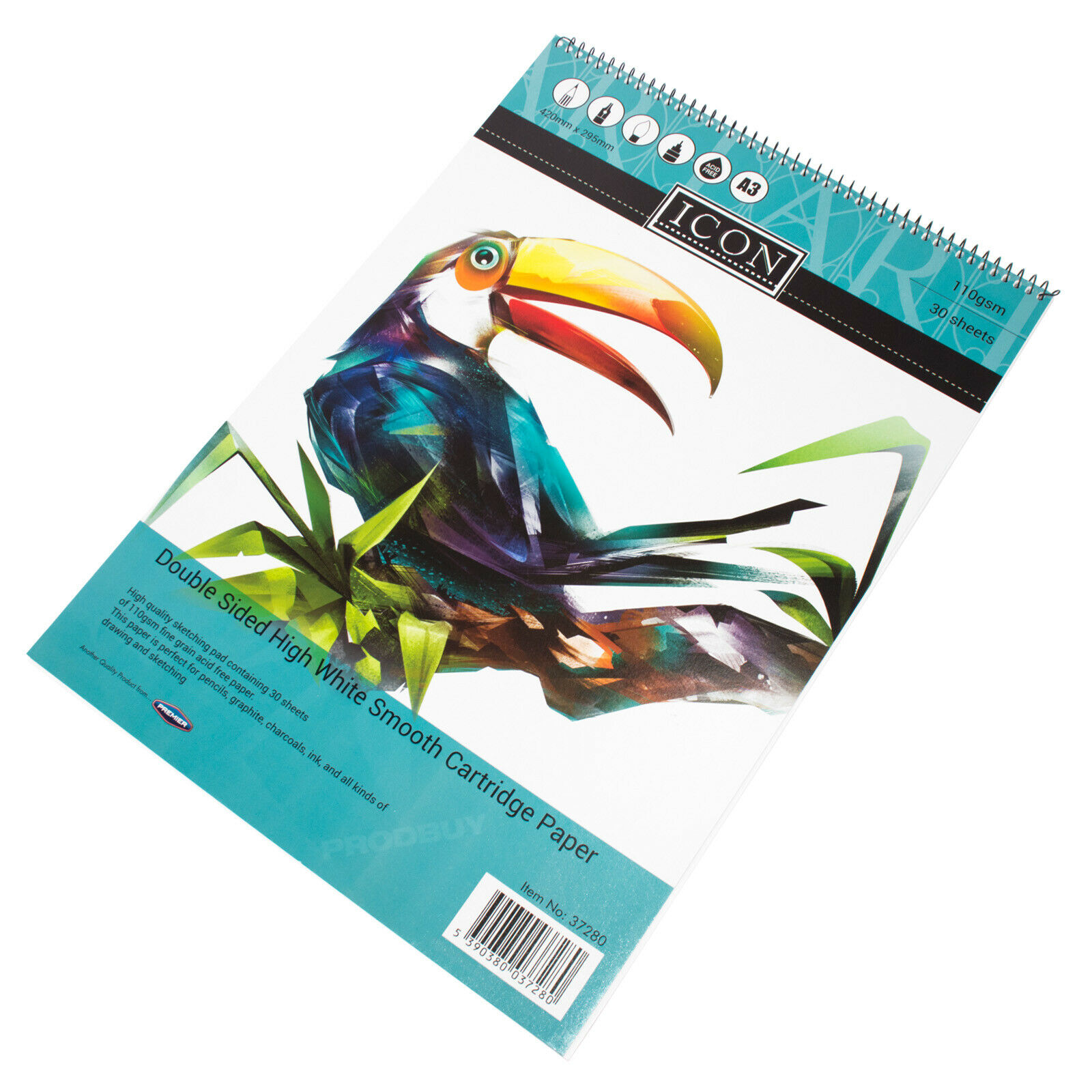 Sketchpads - Spiral Sketchpads - (ICON) - 420mm X259mm (A3)