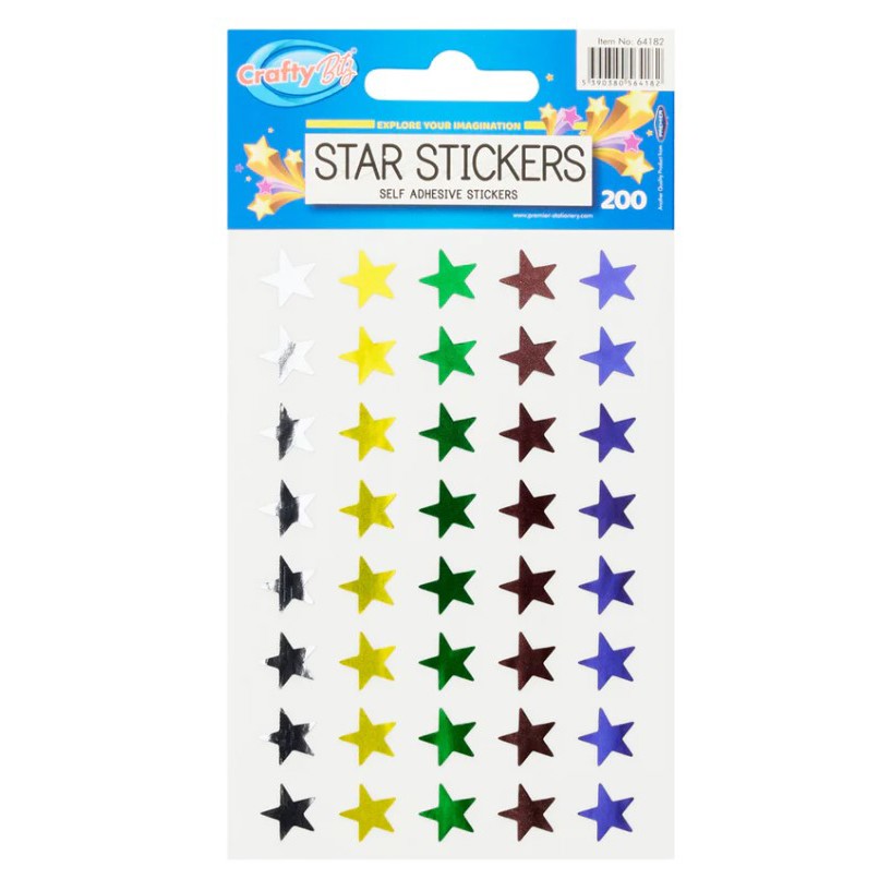 Stickers - Metallic Stars - (Crafty Bitz)