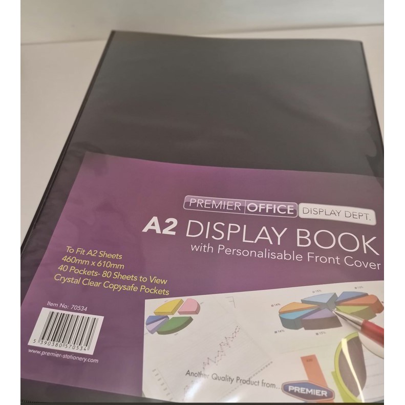 Display Books - A2 Black Display Book - (Premier)