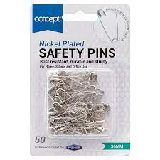 Safety Pins - Pack of 50 Nickel Plated Safety Pins - (Premier)