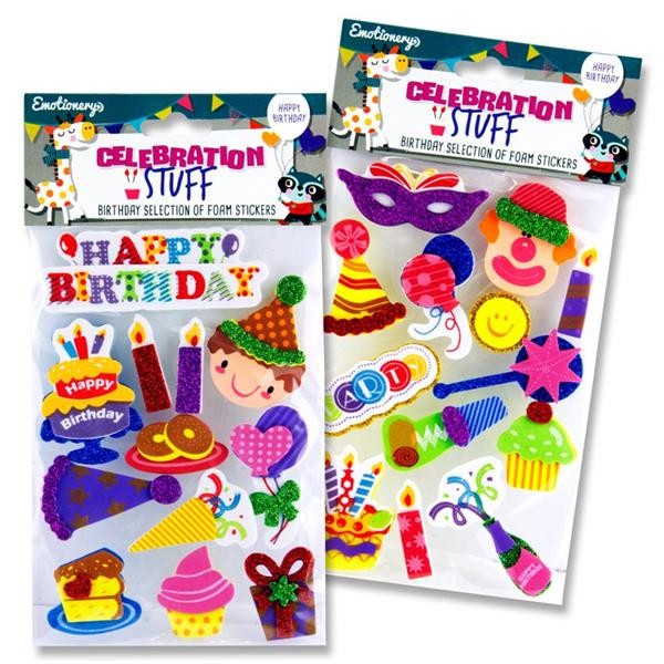 Stickers - 3D Foam Celebration Stickers - (Emotionery)