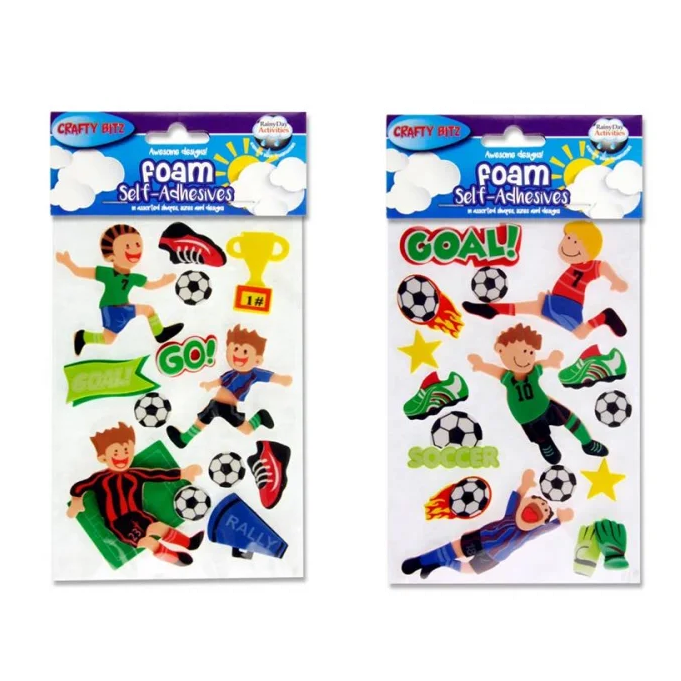 Stickers - 3D Foam Soccer Fun Stickers - (Crafty Bitz)