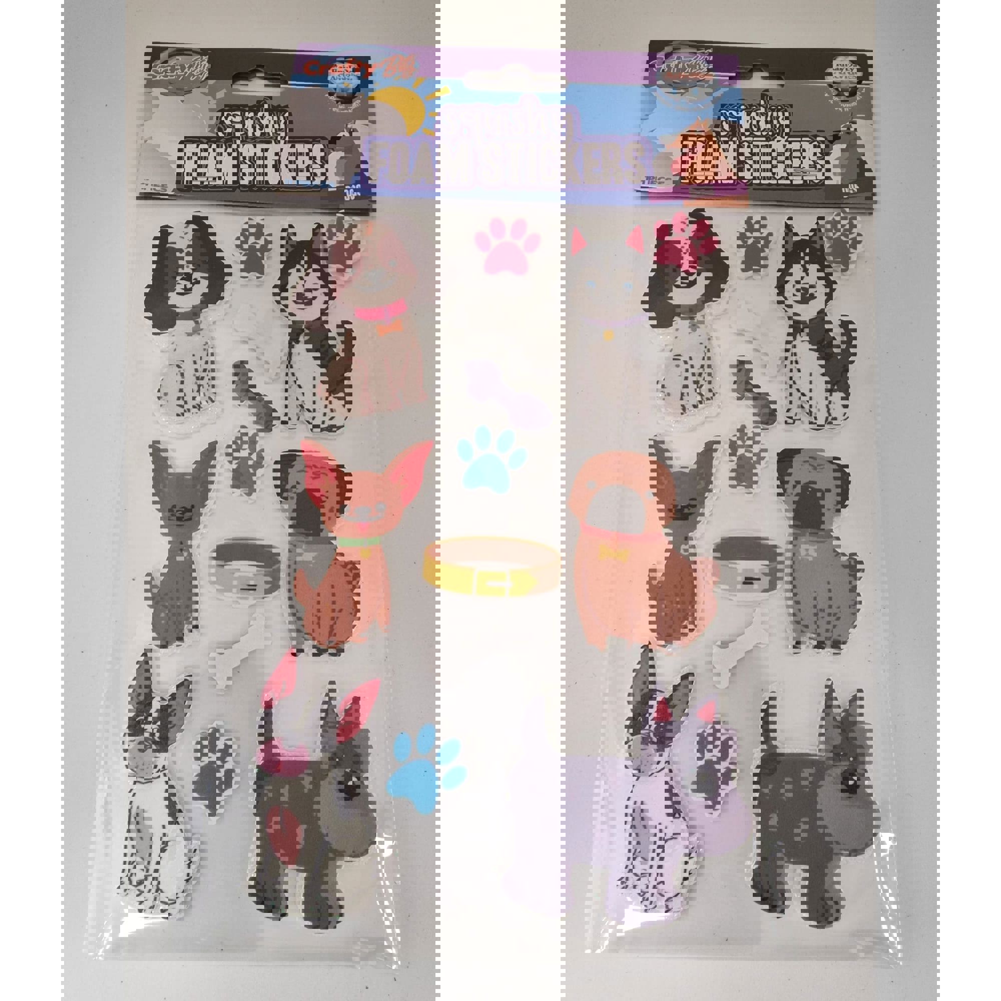 Stickers - Foam Stickers Cats & Dogs  - (Crafty Bitz) - Dogs