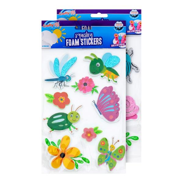 Stickers - 3D Foam Stickers Bugs & Butterflies - (Crafty Bitz)