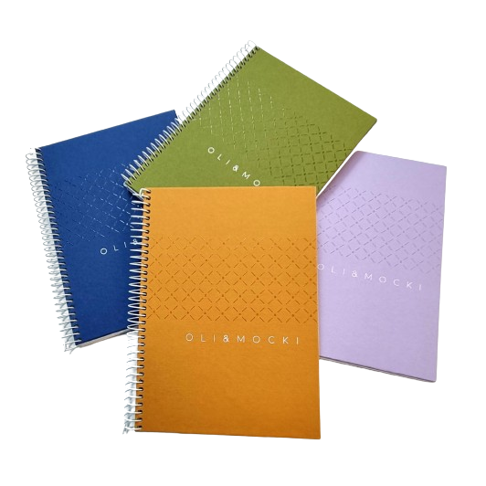 Notebooks - A5 Solid Colours Hardback Lined Notebook - (Oli & Mocki)
