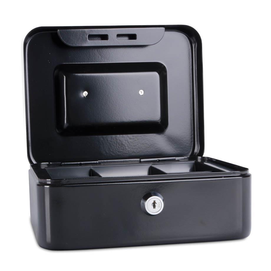Cash Boxes - Black Cash Box 8inch - (DONAU)