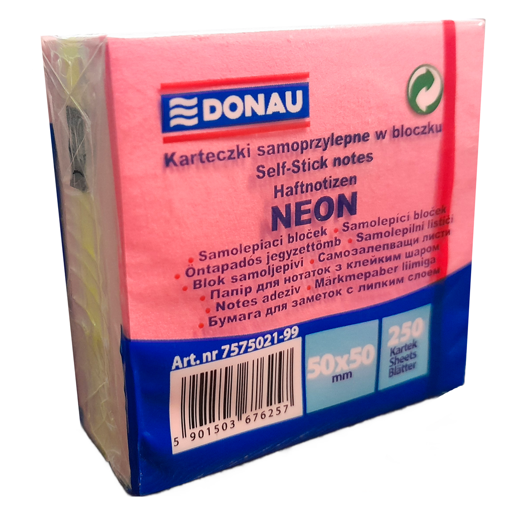 Sticky Notes - Neon and Pastel Sticky Notes 50x50mm - (Donau)