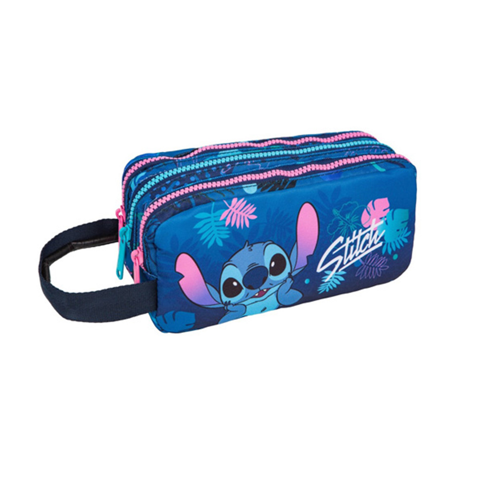 Pencil Cases - Stitch Pocket With 3 Compartments - (Disney)