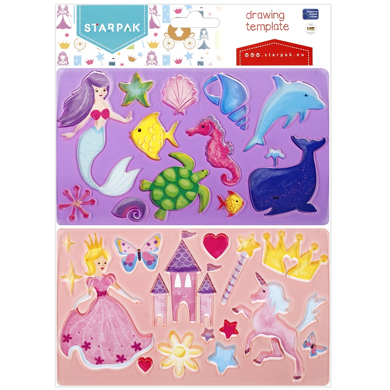 Stencils - Drawing Template - (Starpark) - Mermaid/Princess