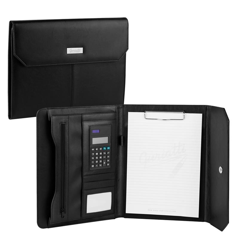 Portfolio - A4 Leather Black Conference Folder A4  - (Guriatti)