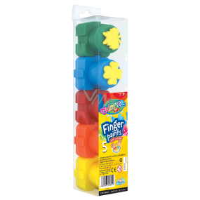 Paint - Finger Paint Pack of 5 Colours + Stamps - (Colorino Kids)