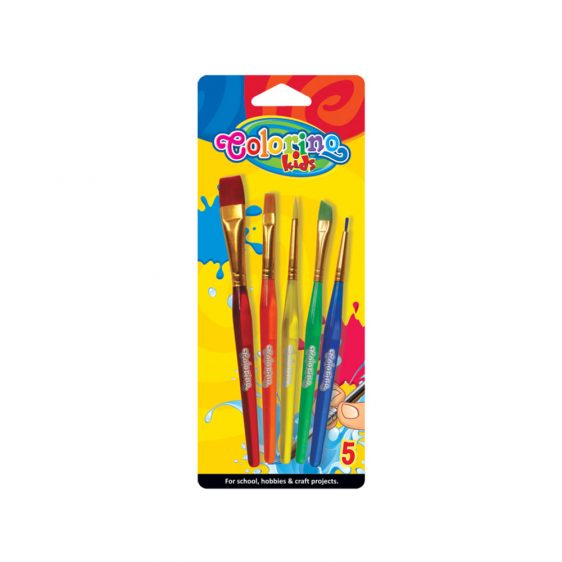 Brushes - Pack of 5 Paint Brushes - (Colorino)