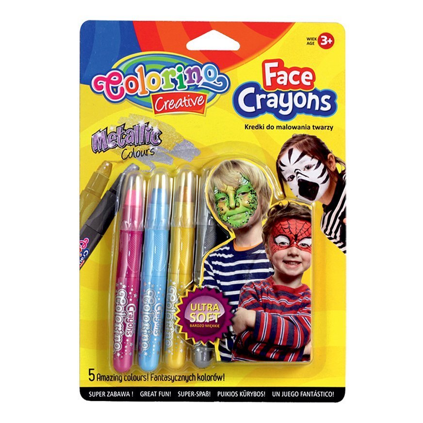 Crayons - Set of 5 Face Crayons - (Colorino Kids)
