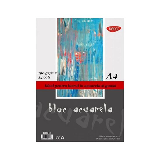 Sketchpads - Watercolour Sketch Pad 190gsm - (Daco) - A4