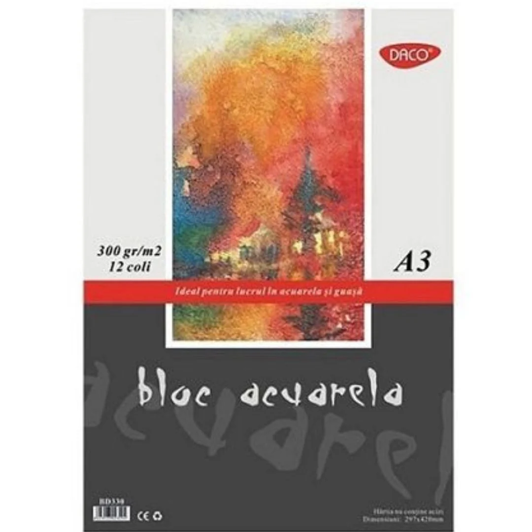 Sketchpads - Watercolour Sketch Pad 300gsm - (Daco) - A3