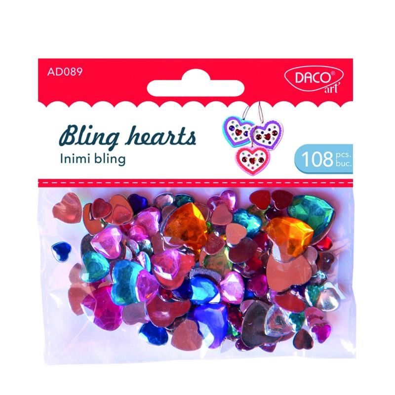 Craft accessories -Bling hearts-(DACO)