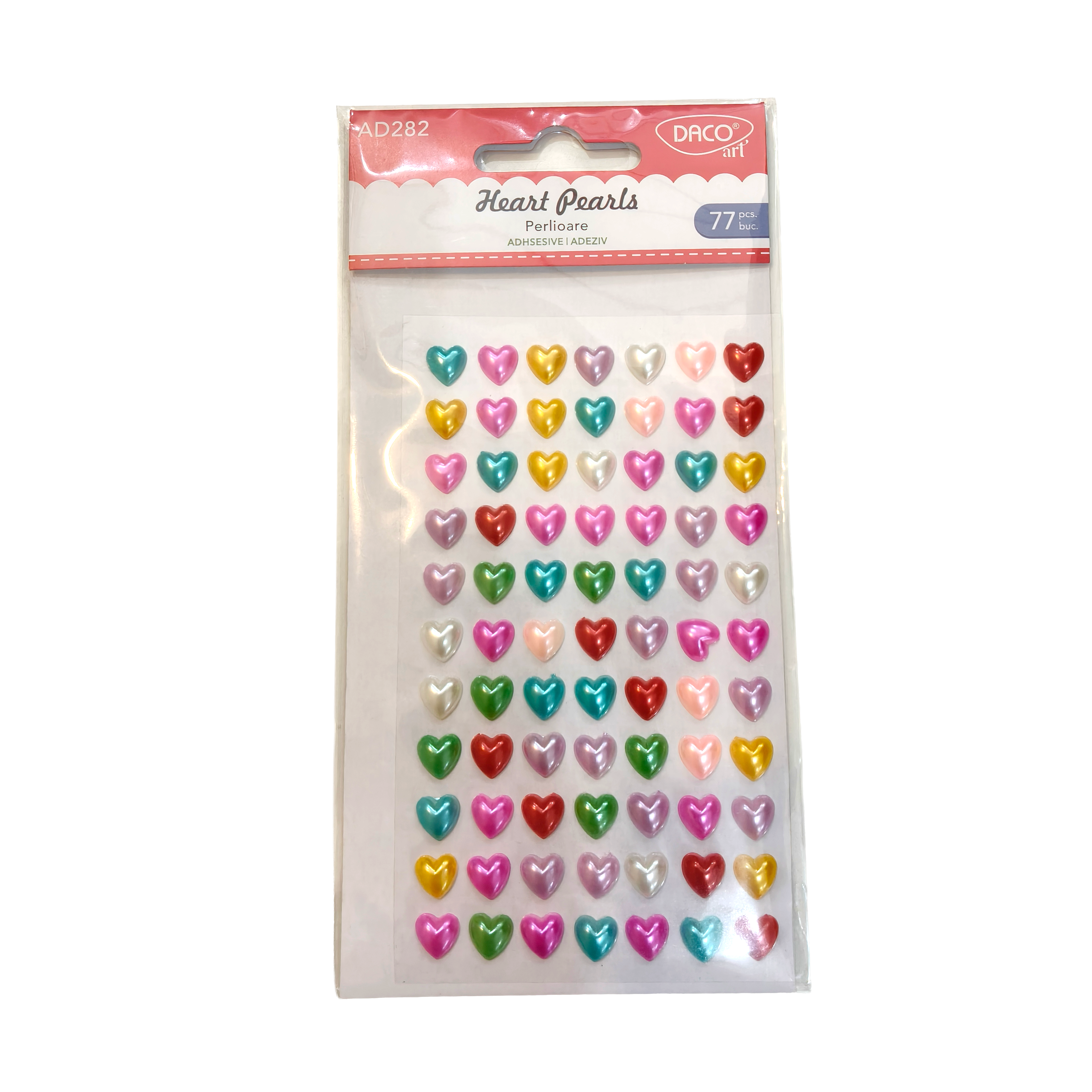 Crafts - Self Adhesive Craft Heart Pearls - (Daco)