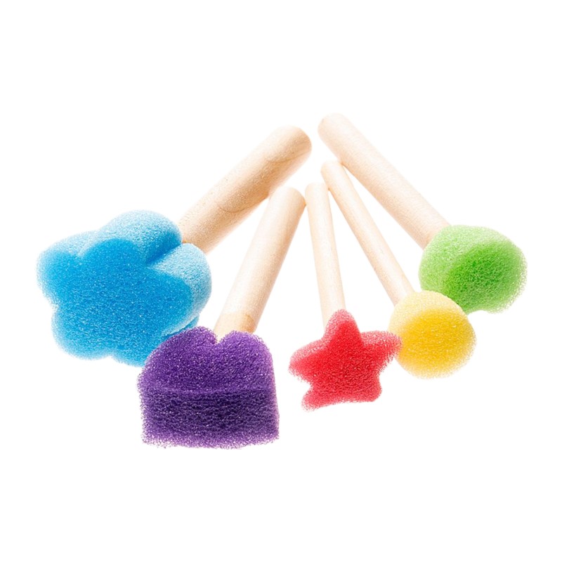 Paint - 5 Foam Brushes - (Keyroad)