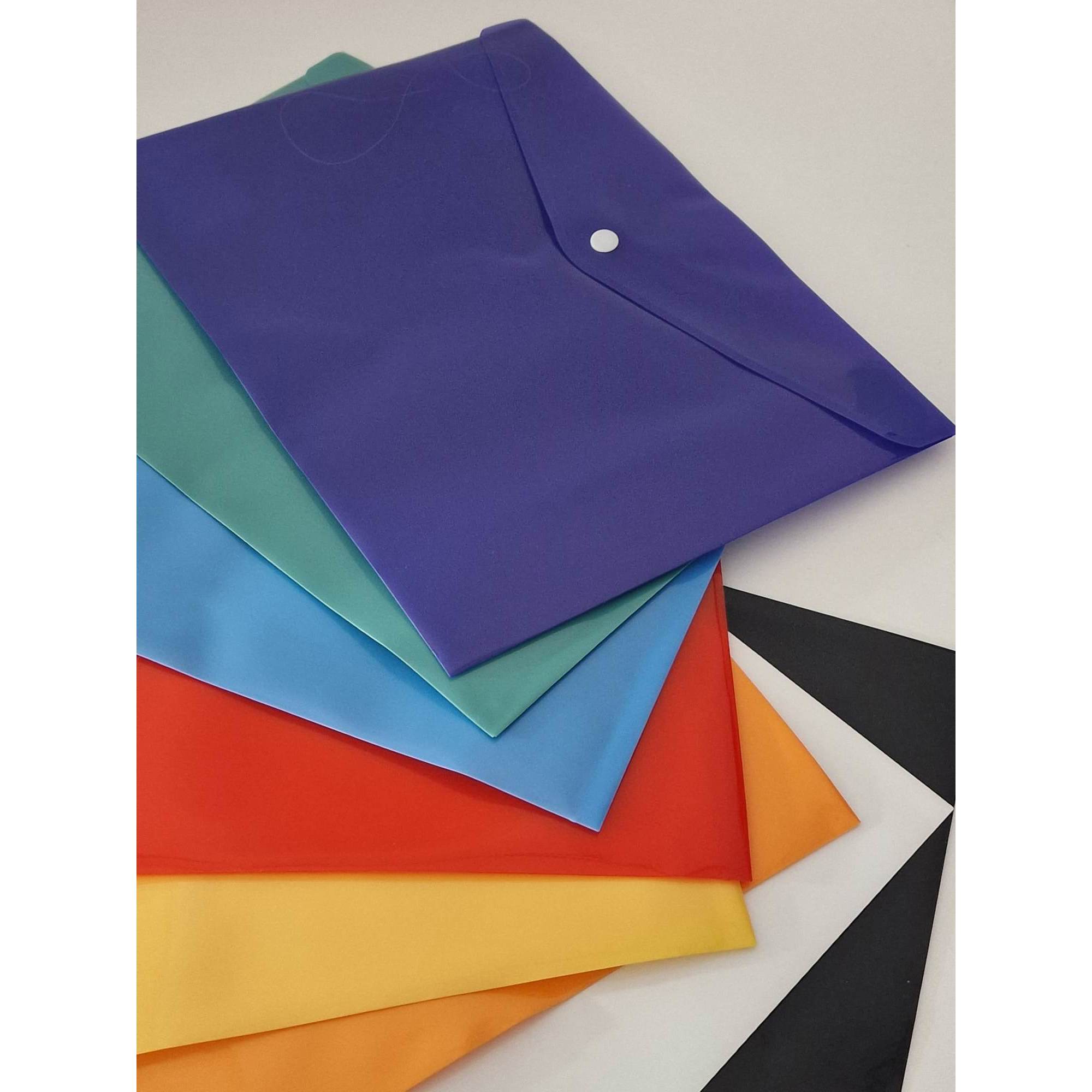 Folders - Solid Colour A4 Button Folder - (Merit)
