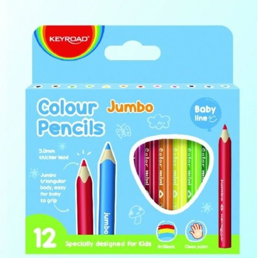 Colouring Pencils - Jumbo Pencils By 12 - (Keyroad)