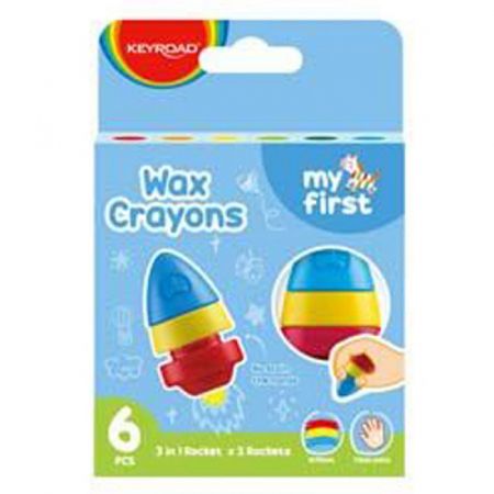 Crayons - Baby Line Wax Crayons - (Keyroad)