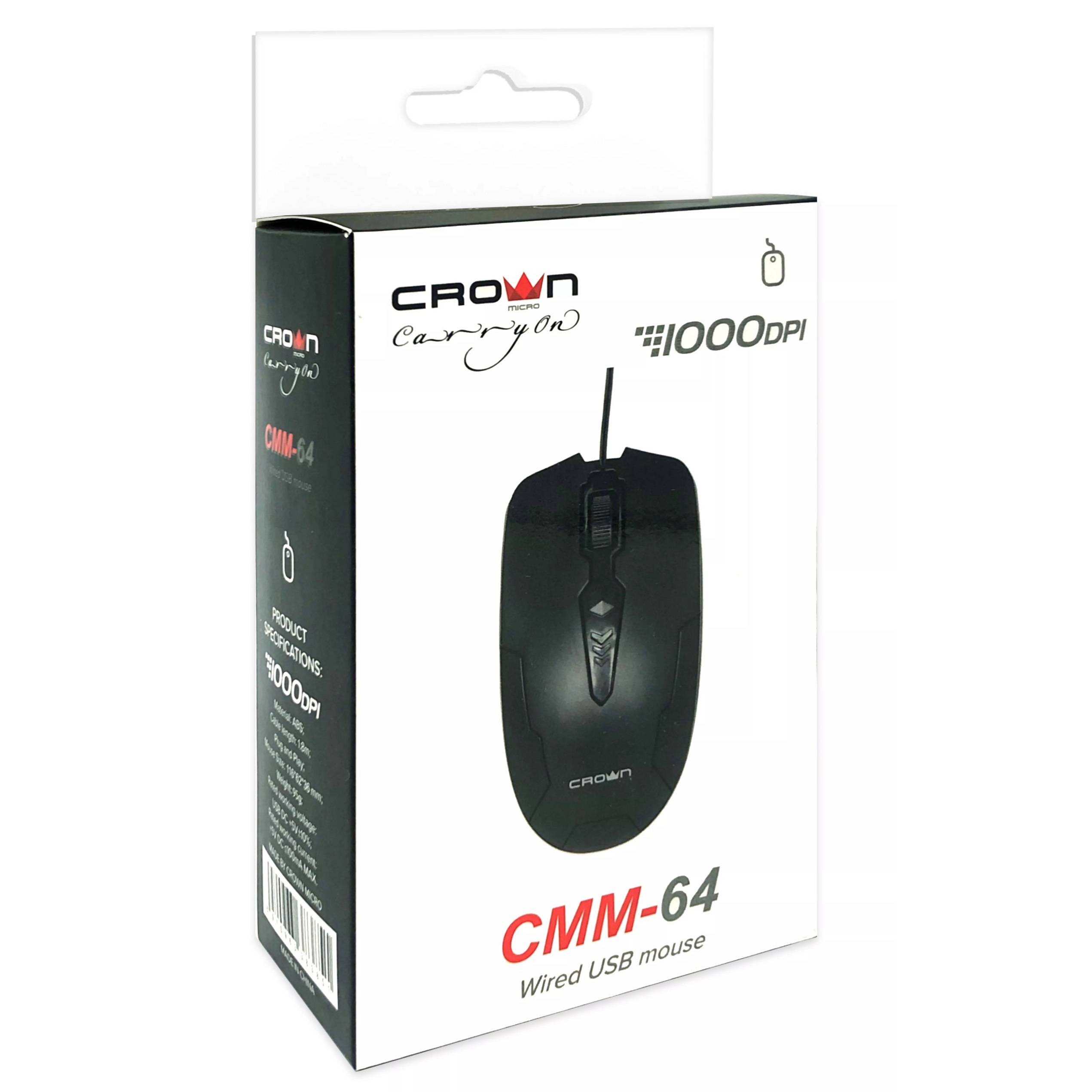 Wired Mouse CMM-64 - (Crown)