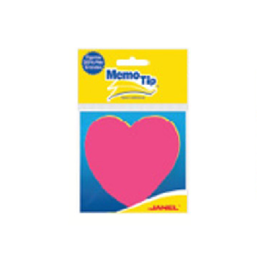 Sticky Notes - Self Stick Shape Notes - (Memo Tip) - Heart