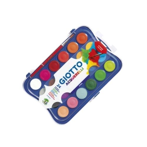 Watercolours - Aquarelle Mini Watercolour Palette Set By 24 - (Giotto)
