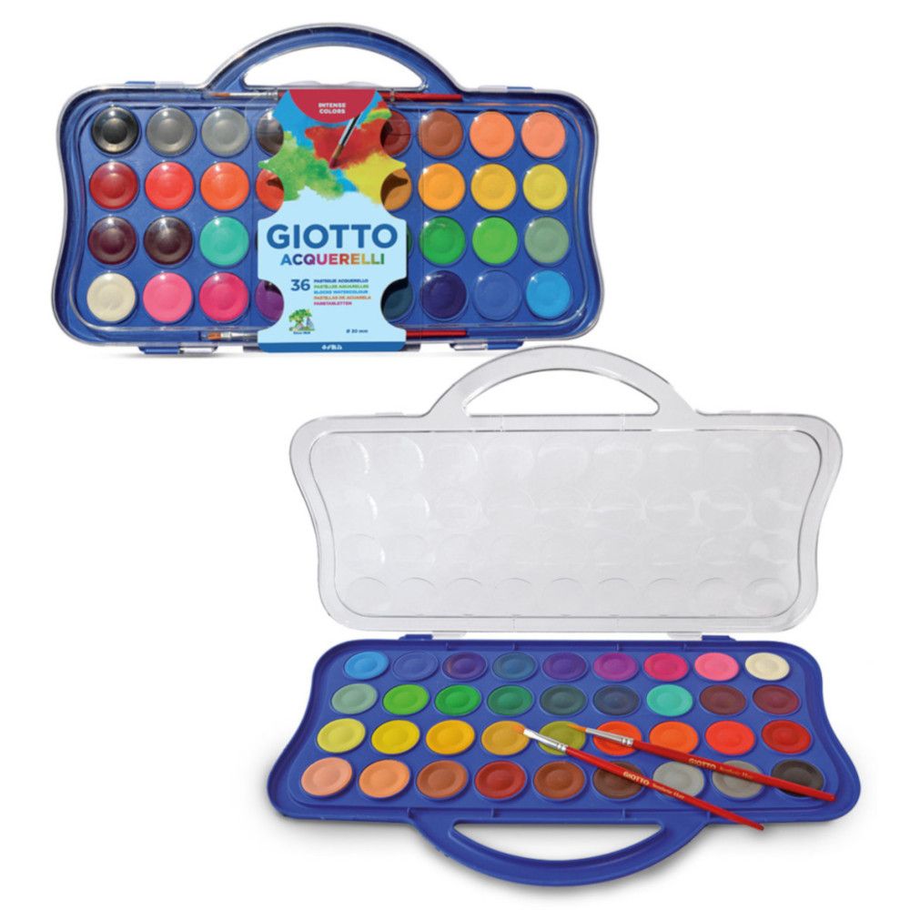 Watercolours - Watercolour Palette Set By 36 - (Giotto) - 30mm (Large Box)