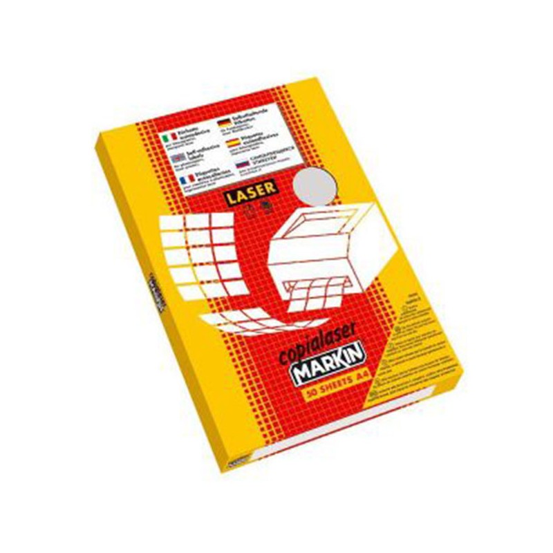 Labels - A4 Adhesive Sheets - (Markin) - A4 White Matte Waterproof Stickers