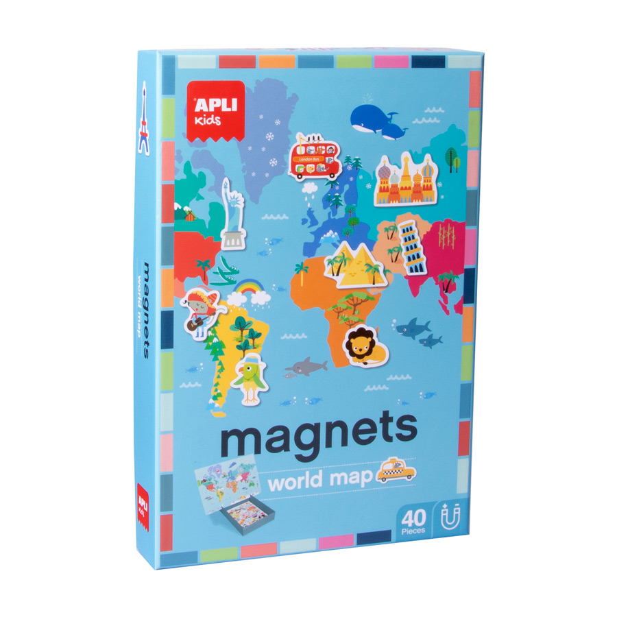 World Map Magnets - (Apli)